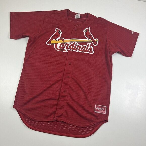 Vintage 90s Rawlings St. Louis Cardinals #21 MLB Jersey - XL Button Up - Picture 2 of 11